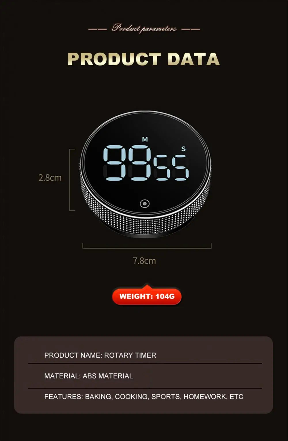 LED Digitale Keukenwekker Studie Stopwatch